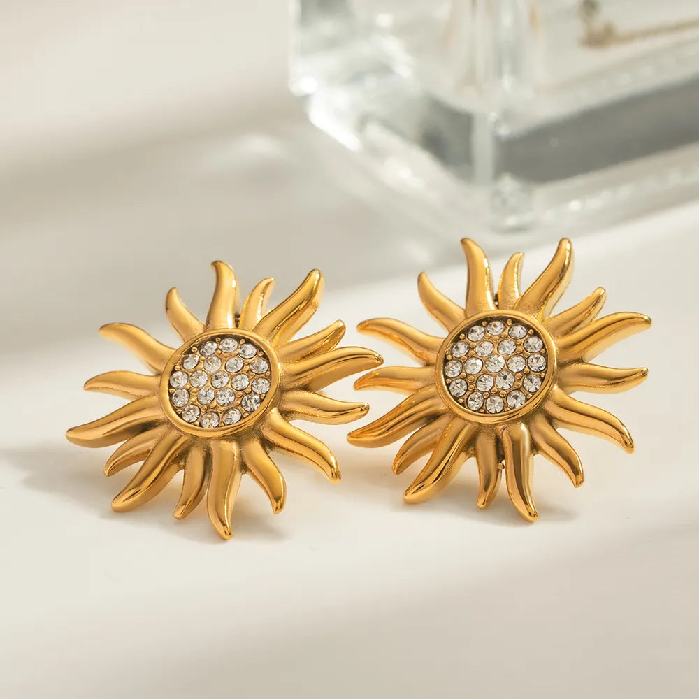 Tiare Ra Earrings – Stainless Steel Star & Rhinestone