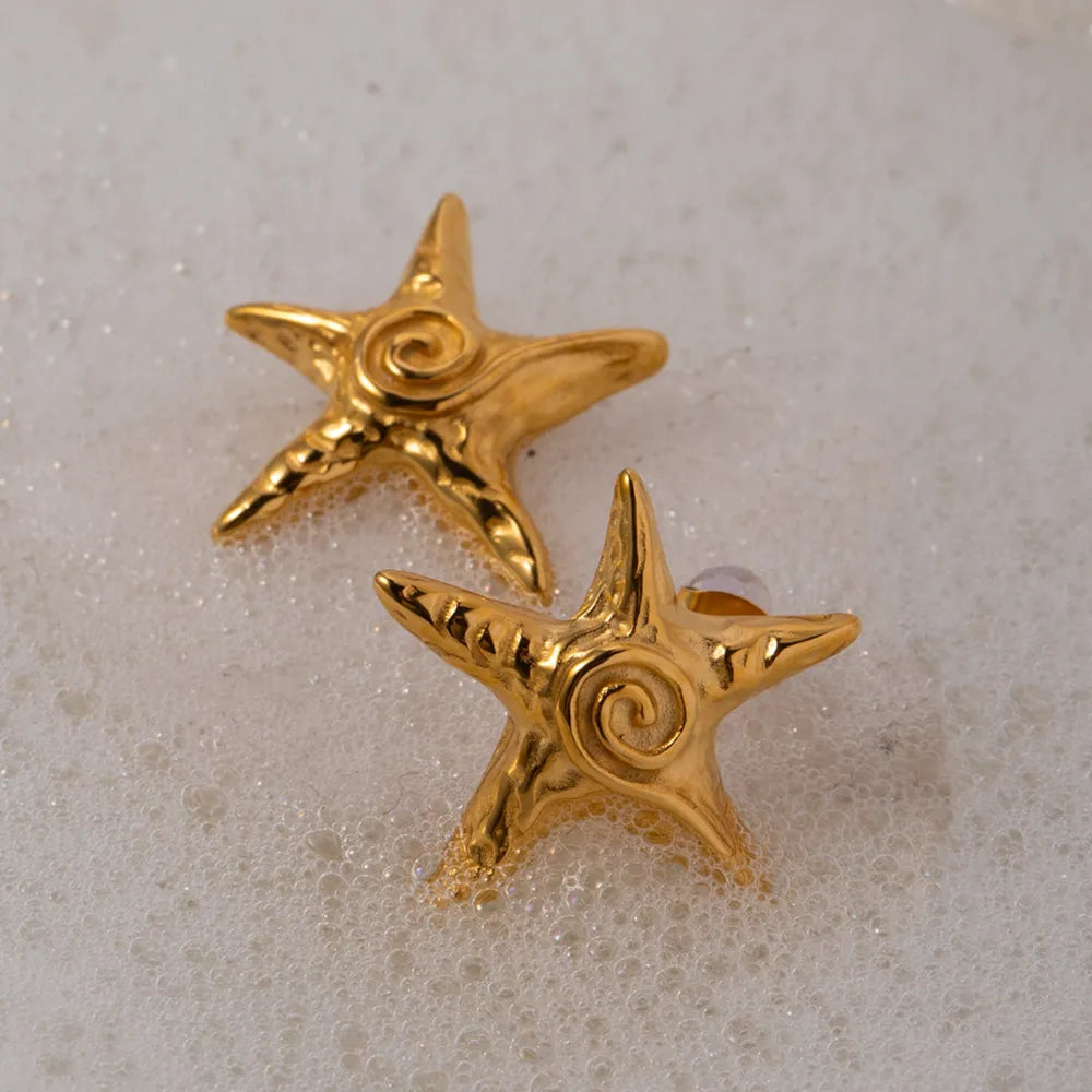 Fetu 18K Gold-Plated Earrings – Stainless Steel