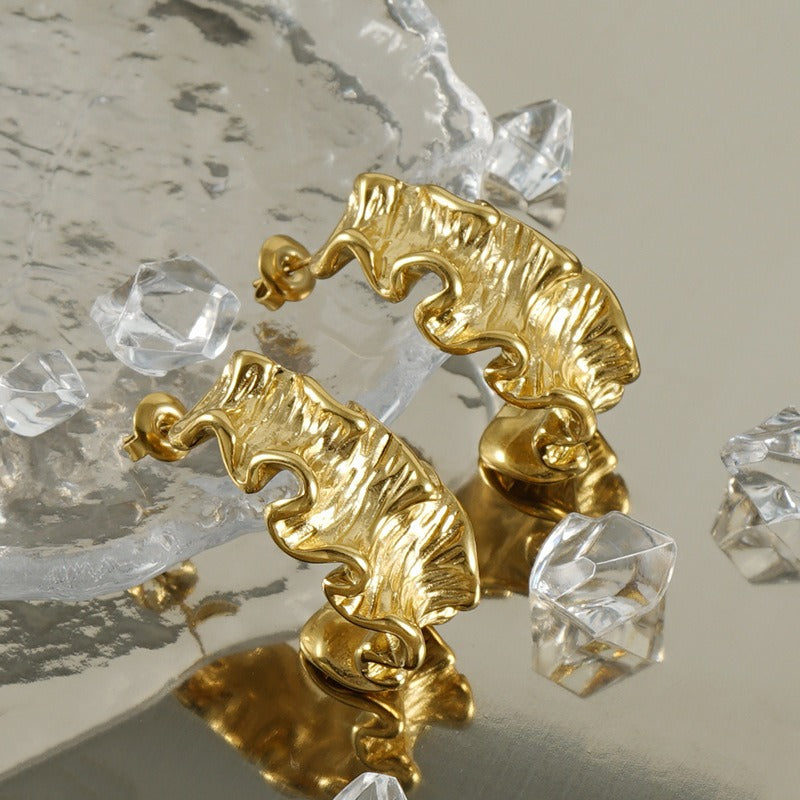 Mareva Earrings – 18K Gold Stainless Steel