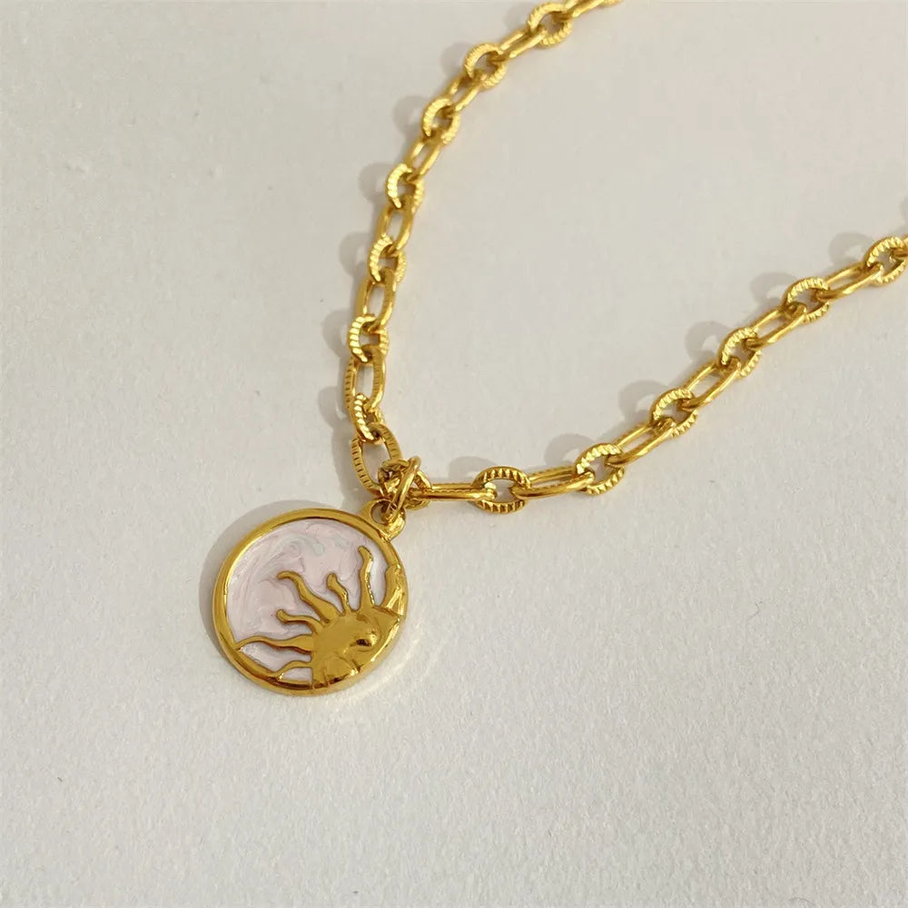 Hina & Fetu Necklace – Gold-Plated Titanium Steel