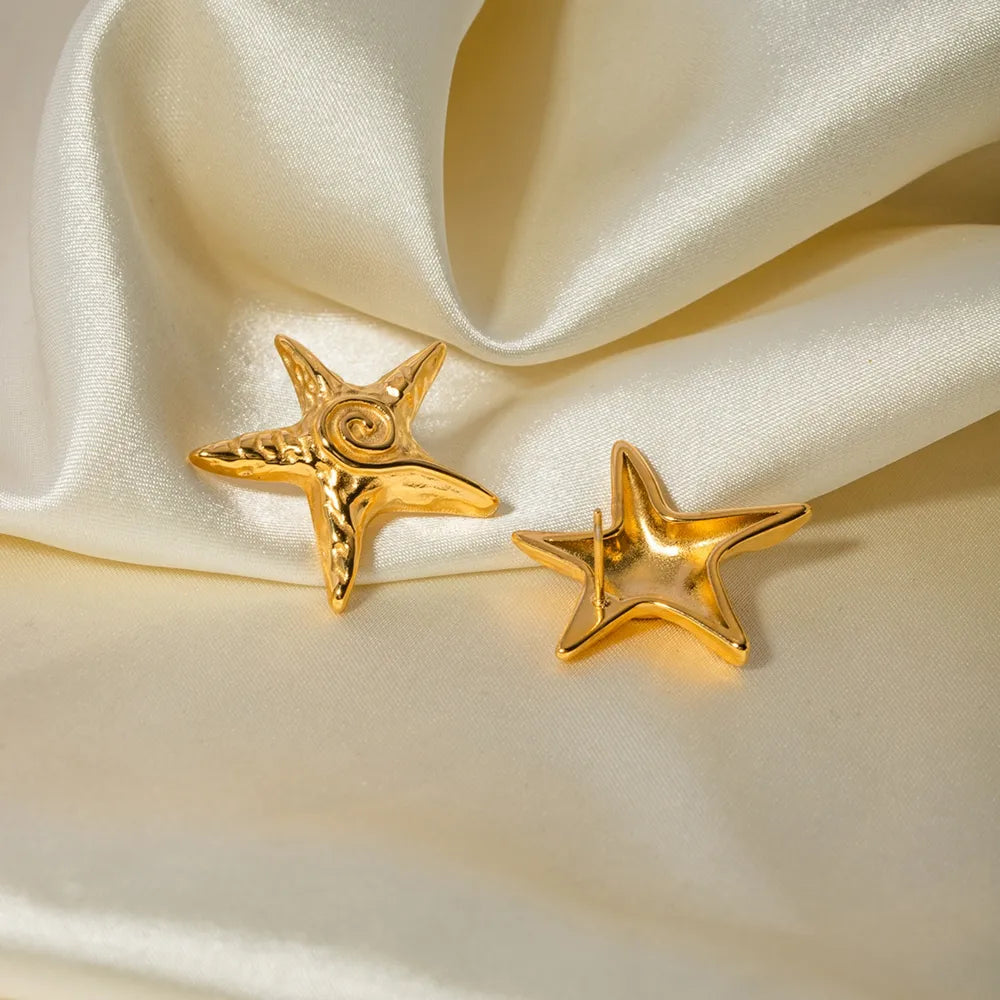 Fetu 18K Gold-Plated Earrings – Stainless Steel