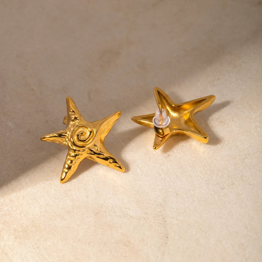 Fetu 18K Gold-Plated Earrings – Stainless Steel
